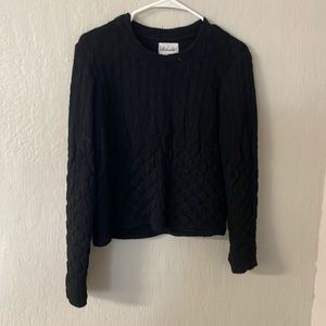 Black Long sleeve Crop Sweater